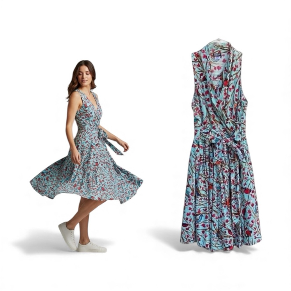 Retrolicious Front Perch Swing Dress Bird Pattern Size Small For Spring  Summer